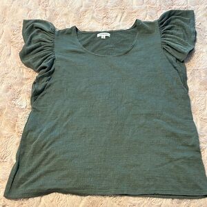 Max Studio Green Short Sleeve Top
